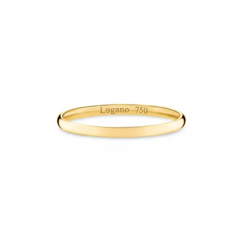 Aliança I Do Ouro Amarelo 18k 1,5mm - frontal