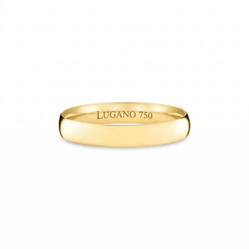Aliança Emotion Ouro Amarelo 18k 3mm - vista frontal