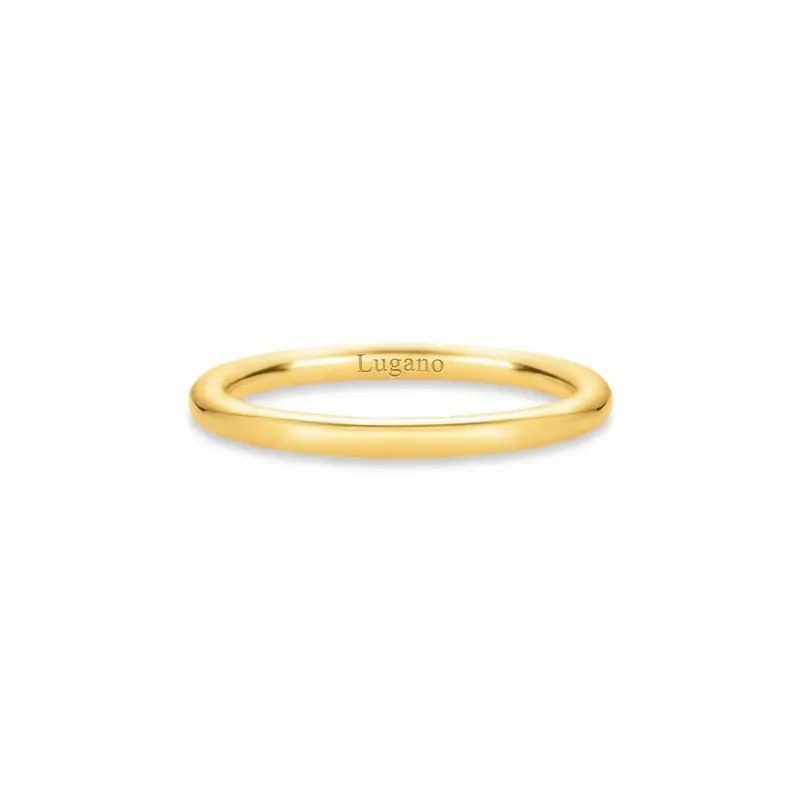 Aliança Bold Ouro Amarelo 18k 2mm - vista frontal