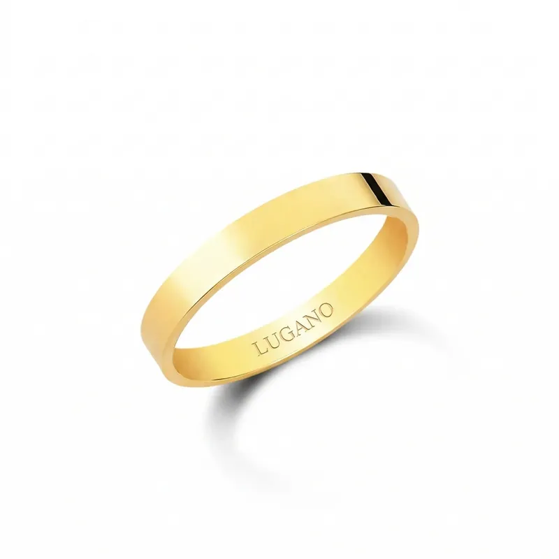Aliança Essence Ouro Amarelo 18k 3,6mm - vista frontal
